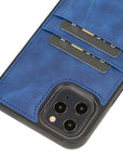 Luxury Blue Leather iPhone 12 Pro Max Back Cover Case with Card Holder - Venito – 3