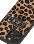 Luxury Leopard Leather iPhone 12 Pro Max Back Cover Case with Card Holder - Venito – 3
