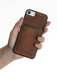 Luxury Brown Leather iPhone 6 Back Cover Case with Card Holder - Venito – 2