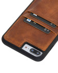 Funda tipo billetera de cuero Capri Snap On para iPhone 7 Plus