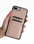 Funda tipo billetera de cuero Capri a presión para iPhone 8 Plus