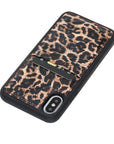 Luxury Leopard Print Leather iPhone X Back Cover Case with Card Holder - Venito – 3
