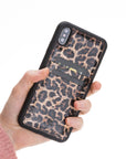 Luxury Leopard Print Leather iPhone XS Back Cover Case with Card Holder - Venito – 2