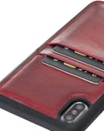 Luxury Red Leather iPhone XS Max Back Cover Case with Card Holder - Venito – 3