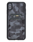 Luxury Camouflage Leather iPhone XS Max Back Cover Case with Card Holder - Venito – 1