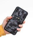 Luxury Camouflage Leather iPhone XS Max Back Cover Case with Card Holder - Venito – 2