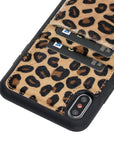 Luxury Leopard Leather iPhone XS Max Back Cover Case with Card Holder - Venito – 3