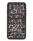 Luxury Leopard Print Leather iPhone XS Max Back Cover Case with Card Holder - Venito – 1