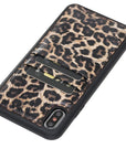 Luxury Leopard Print Leather iPhone XS Max Back Cover Case with Card Holder - Venito – 3