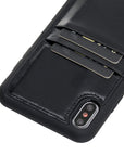 Luxury Black Leather iPhone XS Max Back Cover Case with Card Holder - Venito – 3