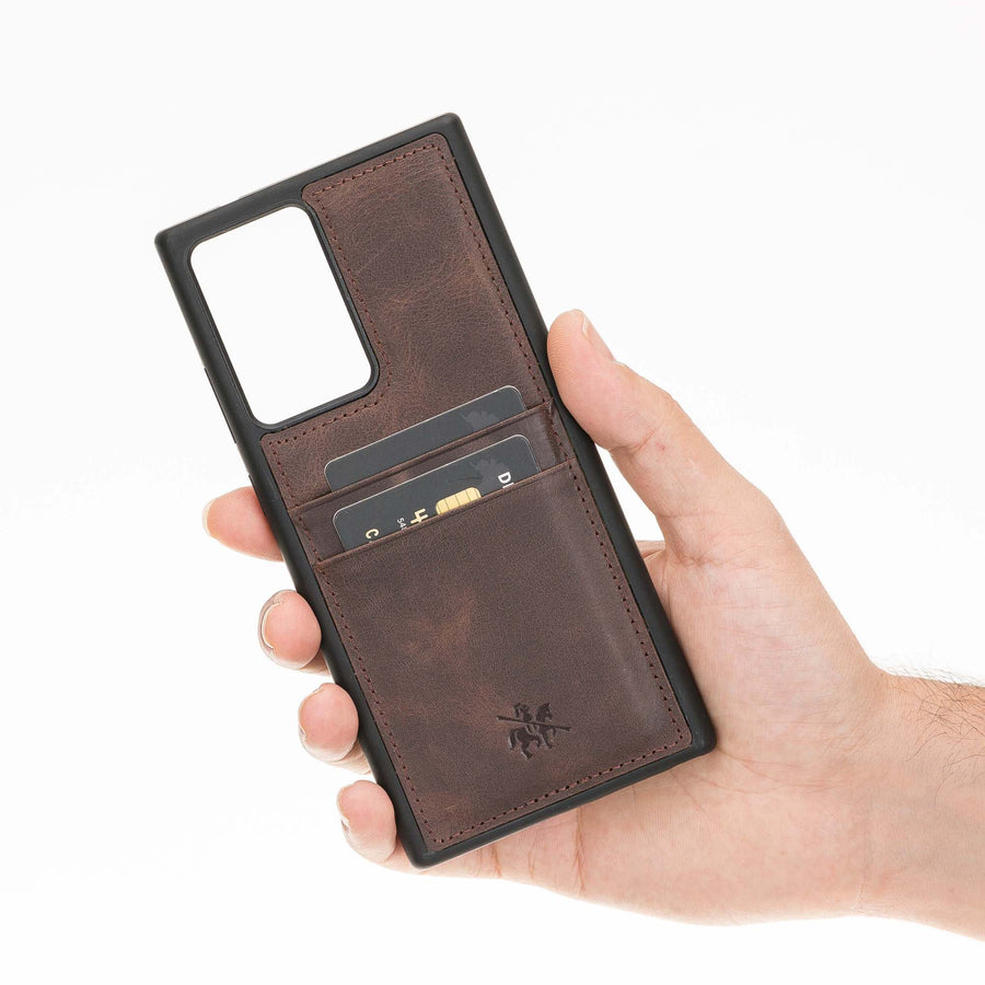 Funda tipo billetera de cuero Capri Snap On para Samsung Galaxy Note 20 Ultra