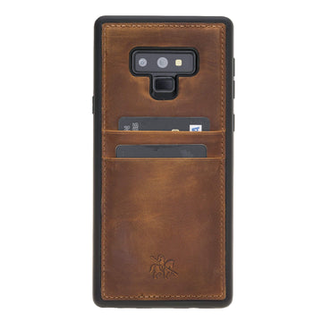Funda tipo billetera de cuero Capri Snap On para Samsung Galaxy Note 9
