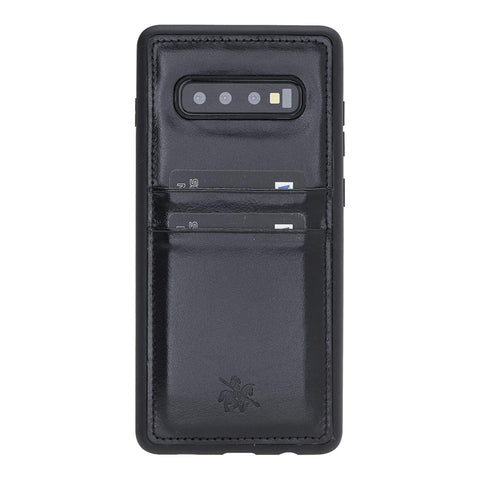 Funda tipo billetera de cuero Capri Snap On para Samsung Galaxy S10 Plus