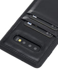 Funda tipo billetera de cuero Capri Snap On para Samsung Galaxy S10 Plus