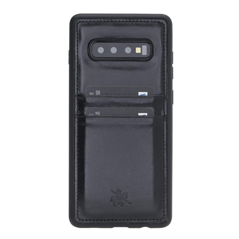 Funda tipo billetera de cuero Capri Snap On para Samsung Galaxy S10