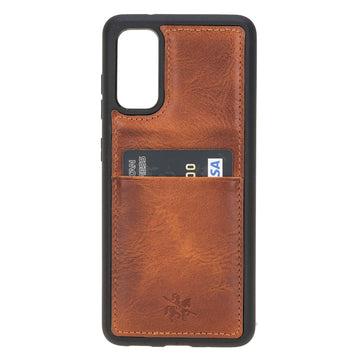 Funda tipo billetera de cuero Capri Snap On para Samsung Galaxy S20
