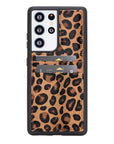Luxury Leopard Leather Samsung Galaxy S21 Ultra Back Cover Case with Card Holder - Venito – 1