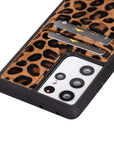 Luxury Leopard Leather Samsung Galaxy S21 Ultra Back Cover Case with Card Holder - Venito – 2
