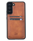 Luxury Brown Leather Samsung Galaxy S22 Plus Back Cover Case with Card Holder - Venito – 2