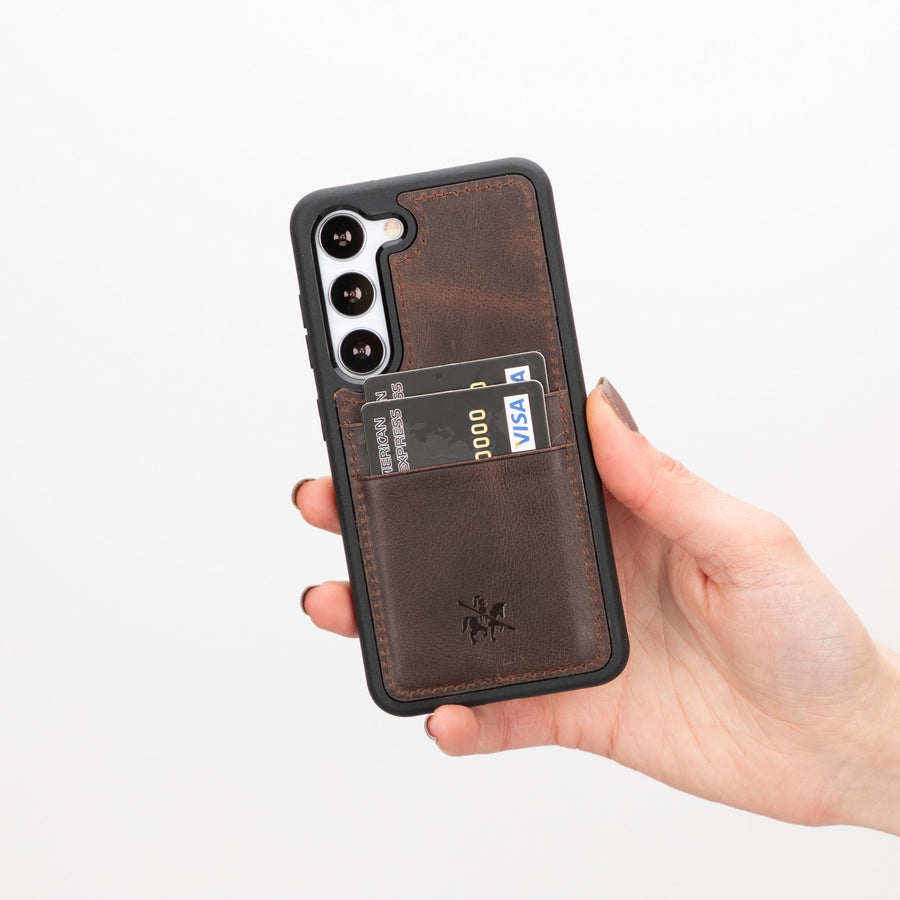 Funda tipo billetera de cuero Capri Snap On para Samsung Galaxy S23