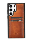 Funda tipo billetera de cuero Capri Snap On para Samsung Galaxy S23 Ultra