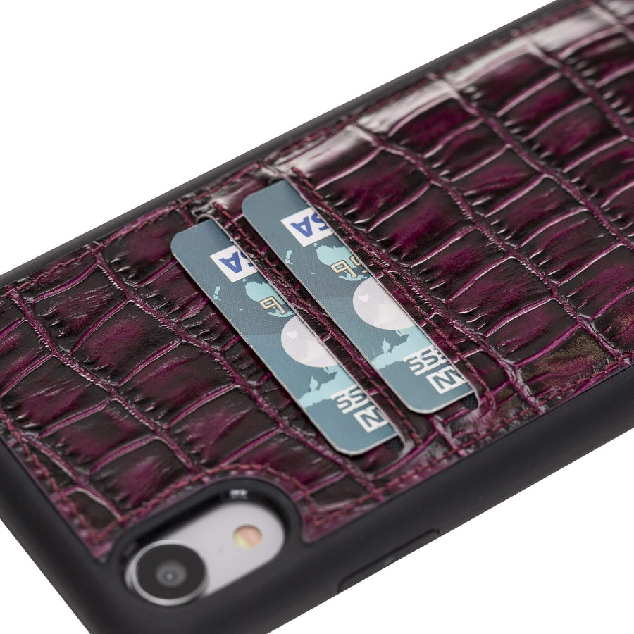 Funda tipo billetera de cuero Cosa Snap On para iPhone XR