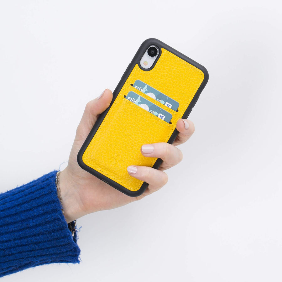 Funda tipo billetera de cuero Cosa Snap On para iPhone XR