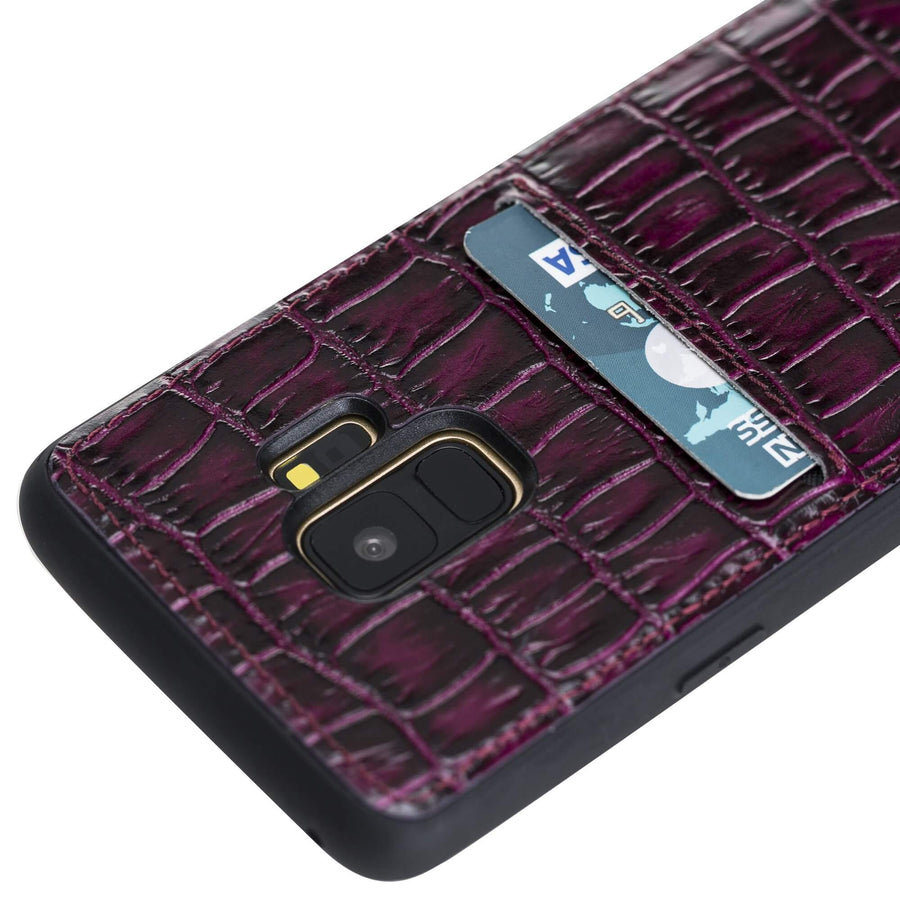 Funda tipo billetera de cuero Cosa Snap On para Samsung Galaxy S9