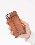Bergamo Leather Crossbody Wallet Case for iPhone SE 2020
