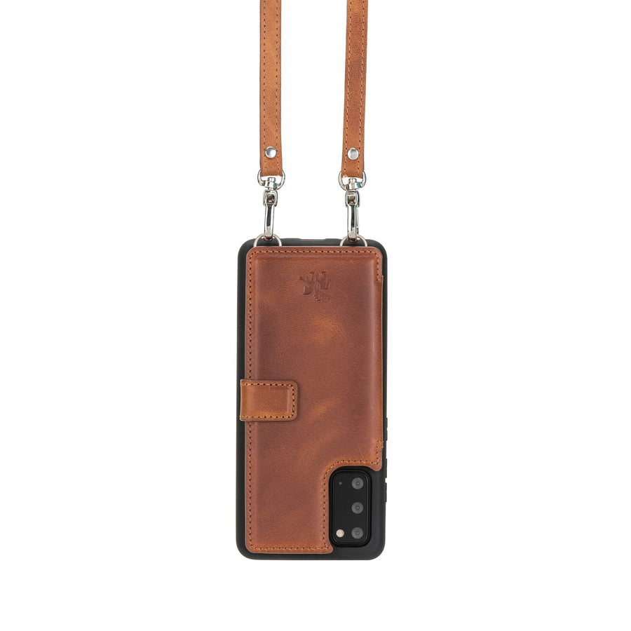 Fermo Leather Crossbody Wallet Phone Case for Galaxy S20