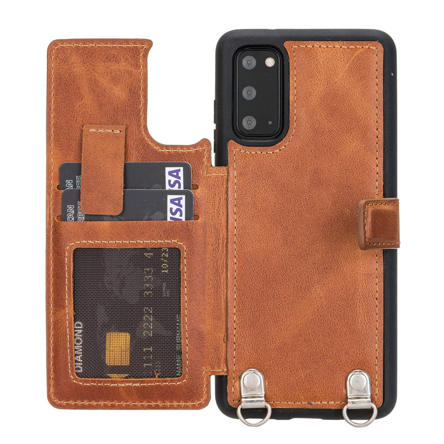 Fermo Leather Crossbody Wallet Phone Case for Galaxy S20