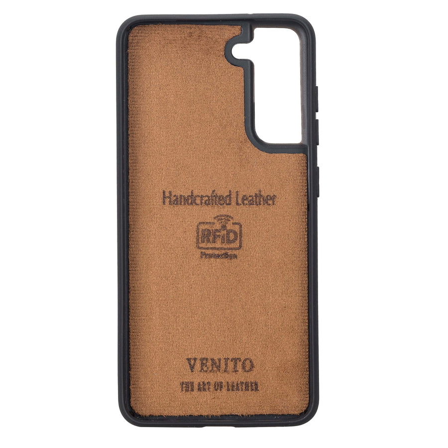 Luxury Brown Leather Samsung Galaxy S21 FE Detachable Wallet Case with Card Holder - Venito - 7