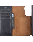 Luxury Black Leather Samsung Galaxy S21 FE Detachable Wallet Case with Card Holder - Venito - 3