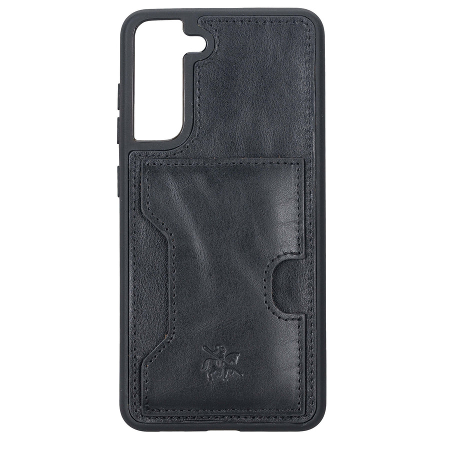 Luxury Black Leather Samsung Galaxy S21 FE Detachable Wallet Case with Card Holder - Venito - 6
