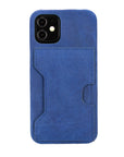 Luxury Blue Leather iPhone 12 Mini Detachable Wallet Case with Card Holder & MagSafe - Venito - 5