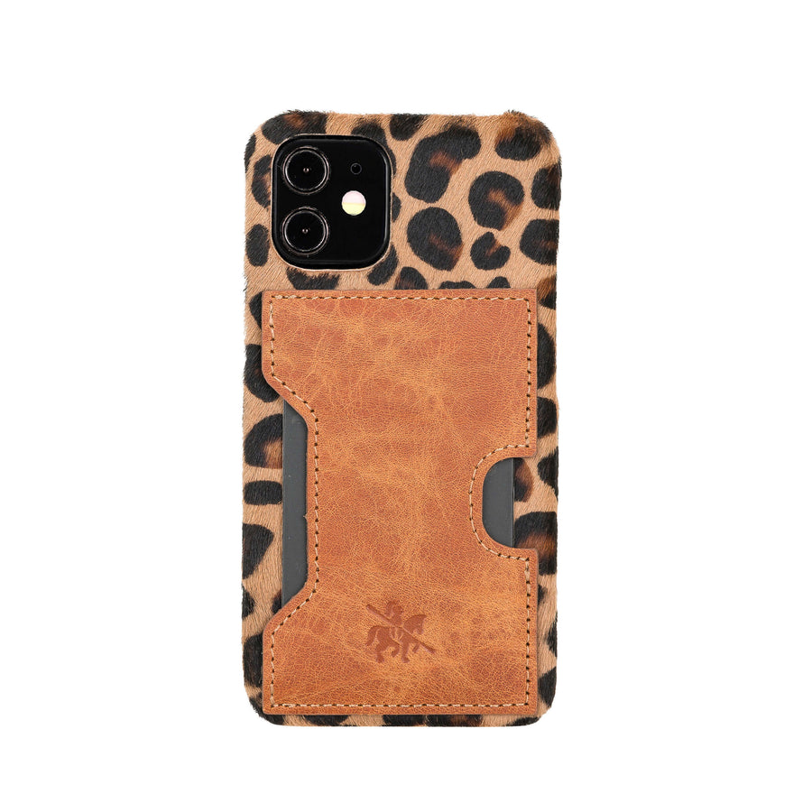 Luxury Leopard Leather iPhone 12 Mini Detachable Wallet Case with Card Holder & MagSafe - Venito - 5
