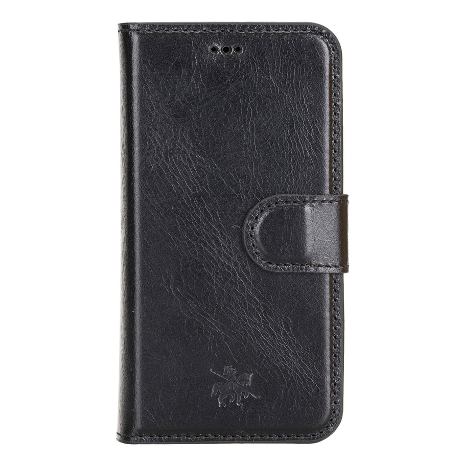 Luxury Black Leather iPhone 12 Mini Detachable Wallet Case with Card Holder & MagSafe - Venito - 7