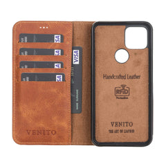 Funda tipo billetera de cuero con bloqueo RFID Florence para Google Pixel 5