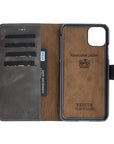 Luxury Gray Leather iPhone 11 Detachable Wallet Case with Card Holder  - Venito - 3