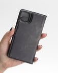 Luxury Gray Leather iPhone 11 Detachable Wallet Case with Card Holder  - Venito - 8