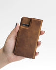 Luxury Brown Leather iPhone 11 Pro Detachable Wallet Case with Card Holder  - Venito - 9