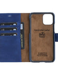 Luxury Blue Leather iPhone 11 Pro Detachable Wallet Case with Card Holder  - Venito - 3