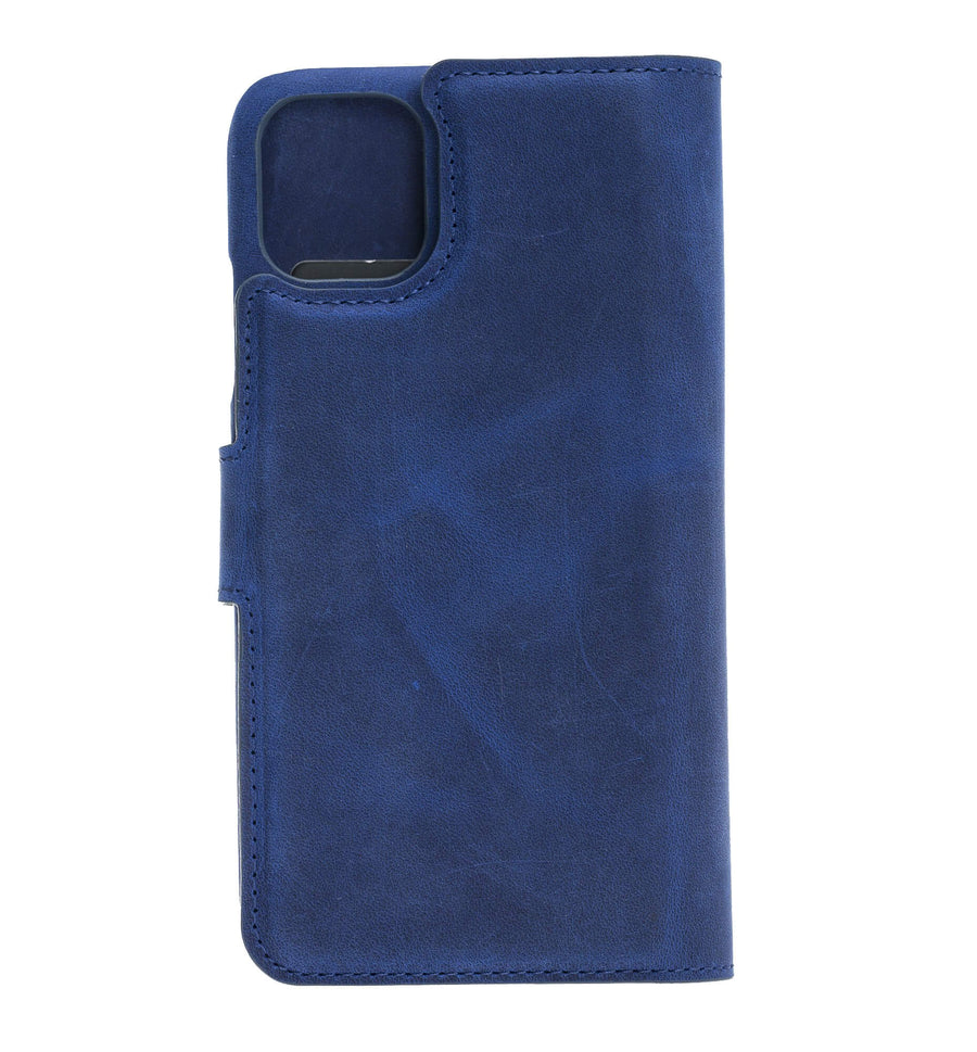 Luxury Blue Leather iPhone 11 Pro Detachable Wallet Case with Card Holder  - Venito - 7