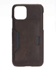 Luxury Dark Brown Leather iPhone 11 Pro Detachable Wallet Case with Card Holder - Venito - 6