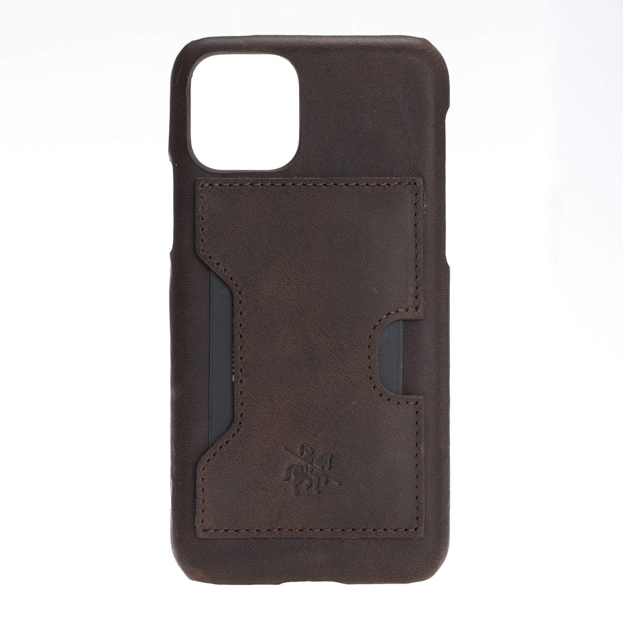 Luxury Dark Brown Leather iPhone 11 Pro Detachable Wallet Case with Card Holder - Venito - 6