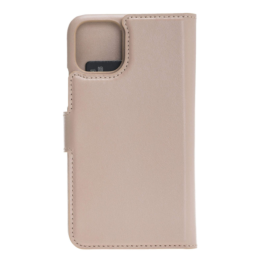 Luxury Pink Leather iPhone 11 Pro Detachable Wallet Case with Card Holder - Venito - 7