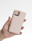 Luxury Pink Leather iPhone 11 Pro Detachable Wallet Case with Card Holder - Venito - 9