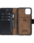 Luxury Black Leather iPhone 11 Pro Detachable Wallet Case with Card Holder - Venito - 3