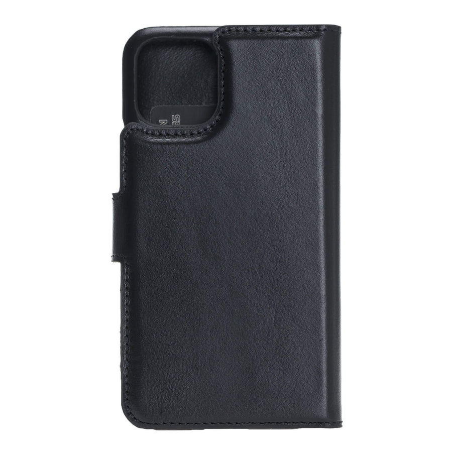 Luxury Black Leather iPhone 11 Pro Detachable Wallet Case with Card Holder - Venito - 7