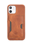 Luxury Brown Leather iPhone 12 Detachable Wallet Case with Card Holder & MagSafe - Venito - 5